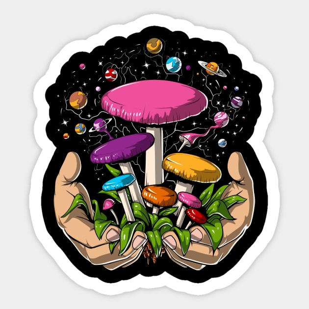 Psychedelic Magic Mushrooms Trip Sticker by underheaven